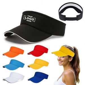 Gorras de Visera Curva Unisex Personalizadas, Gorras de Verano para Golf y Running, Gorras de Visera Vacías Ajustables de Poliéster y Algodón - Product Image 1