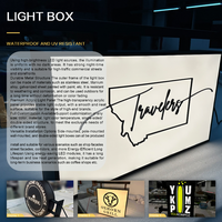 Boîte à lumière LED à effet miroir infini, affichage personnalisé à effet tunnel infini pour la décoration murale des magasins