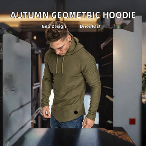 เสื้อสเวตเตอร์ผู้ชายแฟชั่นฤดูใบไม้ร่วงลายเรขาคณิตทรงโอเวอร์ไซส์ ผ้าโพลีเอสเตอร์ 100% บางเบา แห้งเร็ว ไม่ยับ - Product Image 2