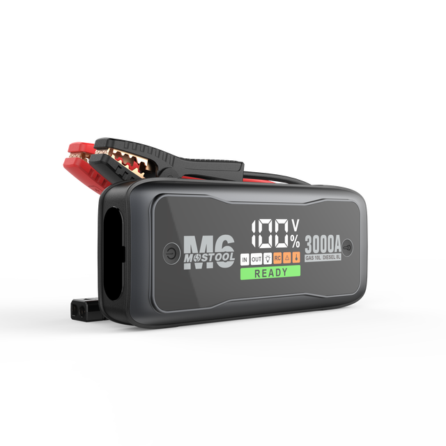 Avapow M6 Portable Car & Truck Emergency Jump Starter 3000A 20000mAh Power Bank with Spark Proof LED Lighting