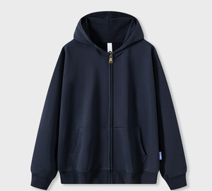 Sudadera tipo cárdigan 100% algodón para hombre, estilo moderno, gruesa, para otoño e invierno, holgada, versátil, informal, deportiva, con capucha, para parejas. - Product Image 4