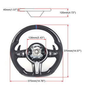 Volante deportivo de fibra de carbono BMW para F01 F06 F10 F11 F20 F21 con diseño de 3 radios - Product Image 2