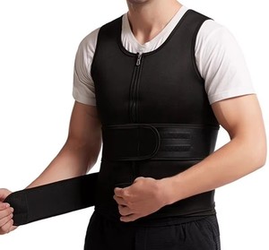 Colete Modelador Masculino de Alta Performance para Redução de Medidas e Indução de Suor, com Corset de Borracha Reforçada e Cinto de Compressão Esportivo - Product Image 1