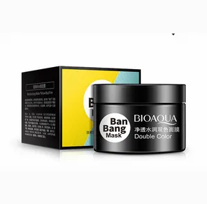 Ban Bang-mascarilla facial hidratante para el cuidado de la piel, mascarilla facial de doble Color, limpieza profunda de poros, acné y puntos negros