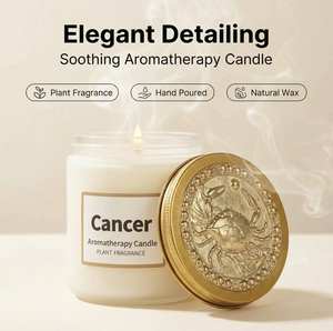 Candela aromatica dei Dodici Segni Zodiacali: Cancro, Capricorno, Ariete, Shangri-La. Candela decorativa profumata per la casa, candela per aromaterapia. - Product Image 2