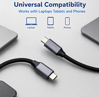 Cable de Datos de Alta Velocidad Tipo C Personalizado de Grado Industrial, Cable de Nailon para Computadora con Longitud Personalizada, Logotipo en el Carcasa, Venta Directa de Fábrica, 5A de Carga Rápida