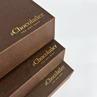 Boîte à macarons et chocolats personnalisée avec logo, en carton rigide recyclable, fermeture magnétique, doublure en éponge, carton verni, qualité alimentaire, pour truffes
