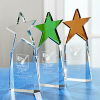 Trophée en cristal bleu Spire |   Récompense de reconnaissance de prestige