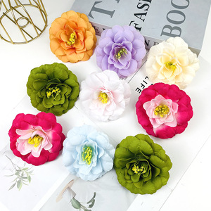 Cabeza de flor de osmanthus simulada de 9 cm, material de flor de seda para manualidades, para fotografía de bodas, decoración del hogar, estilo moderno. - Product Image 2
