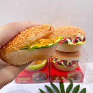 Nouveau jouet Squishy en mousse PU à rebond lent, en forme de hamburger simulé ou de donut, anti-stress, Fidget Food - Product Image 6
