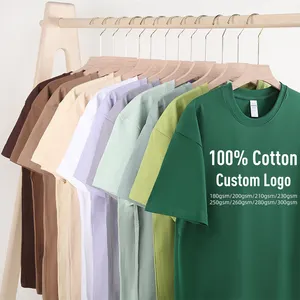 Custom Heat Transfers Printing Short Sleeve Heavy Cotton Sublimation Blank Green Plain Slim Fit Shirts For Men