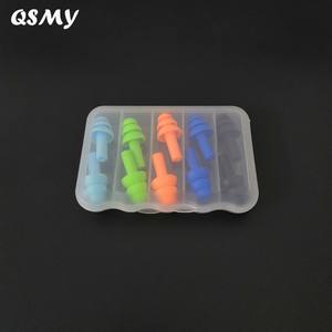 سدادات أذن رخيصة متعددة الألوان قابلة لإعادة الاستخدام مع صندوق بلاستيكي تغليف سدادات أذن سيليكون - Product Image 3