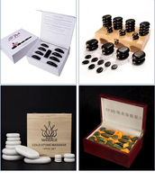 Sialia ODM OEM 22-Piece Natural Hot SPA Energy Massage Basalt Stone Body Therapy Health Care Tool Premium Set untuk Komersial