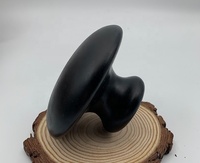 Outil de grattage Gua Sha en pierre de jade noire de grande taille naturelle personnalisable, grande pierre de jade Gua Sha pour le corps