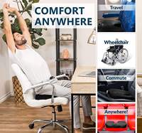 Coussins de siège de bureau et de voiture confortables et portables Gel orthopédique antidérapant et mousse à mémoire de forme pour refroidir les oreillers lombaires