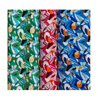 120gsm 100D Maza 4 Way Stretch Super Doux 95% Polyester 5% Spandex Bubu Tissé Fleur Imprimer Mango Four Way Spandex Tissu