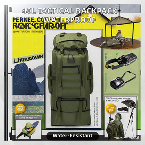 Sac à dos tactique 40L sac d'assaut étanche pour le sport et la salle de sport sac de trekking avec compartiment pour ordinateur portable - Product Image 3