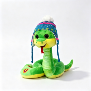 Peluche de serpiente navideño personalizado, peluche de serpiente para las fiestas de invierno, lindo peluche de serpiente de compañía, peluche de serpiente para decoración de cuarto de niños - Product Image 1