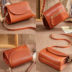 Japanese Style Genuine Leather Shoulder <b>Bag</b> <b>Small</b> Square Crossbody Women's Portable Phone <b>Bag</b> Brown <b>Black</b> Fall 2025 - Product Image 4