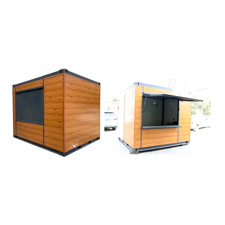 Ngoài Trời Thực Phẩm Kiosk Thiết Kế Prefab Di Chuyển Container Cà Phê Cửa Hàng Di Động Kiosk