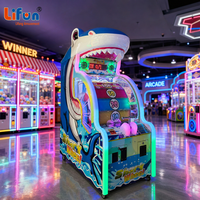 Machine de jeu d'arcade LIFUN Shark Wheel Spinning Wheel, 1 joueur, avec système de récompense par tickets, fonctionnant à pièces, pour intérieur