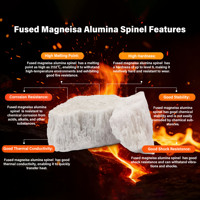 Poudre de magnésium et d'aluminium / 3-5 mm, pour coulage, à base de matière première de spinelle de magnésia-alumine fusionnée