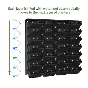 Naturix Sistema de jardín vertical <span class=keywords><strong>Macetas</strong></span> florales <span class=keywords><strong>Macetas</strong></span> para plantas al aire libre <span class=keywords><strong>Macetas</strong></span> verticales Negro - Product Image 3