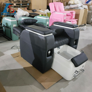 ชุดเก้าอี้สำหรับอาบน้ำและนวดเล็บเท้าสีดำหรูหราใหม่ - Product Image 4