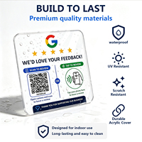 NFC İnceleme Google Akrilik Etiket QR Kod Yapışkanlı Tap Scan Müşteri Geri Bildirim İstemi Levhası Restoran Otel Perakende Mağazası için