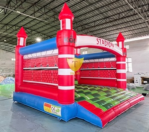 บ้านลมเป่าลมสำหรับเด็กเล่นในสวนหลังบ้านสุดหรู รูปแบบสนามฟุตบอล - Product Image 2