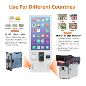 32 Inch Pos Holder Solution Self Service Kiosk Chain OEM Customized Store Wall Windows Logo Receipt Printer Code Scanner