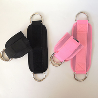 Manchons de cheville noirs rembourrés pour machine à câble de gym, pour exercices de renforcement des fessiers