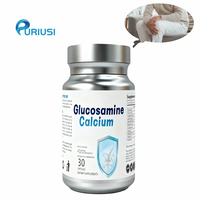 Capsules de glucosamine et de calcium, complément nutritionnel pour la santé des articulations, absorption du calcium, adapté aux personnes d'âge moyen et âgées