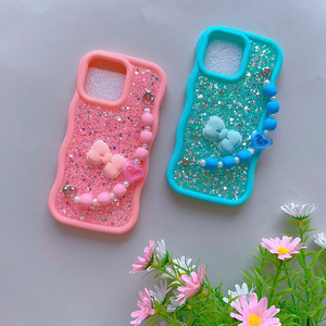 เคสโทรศัพท์มือถือ TPU อะคริลิคขอบคลื่นขนาดใหญ่สไตล์เพชรวิบวับสำหรับ iPhone 17 16E 11 12 13 14 15 PRO MAX COVER - Product Image 6