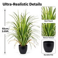 Arbre tropical artificiel jaune-vert de 93 cm, feuillage chaud et réaliste, grande plante artificielle pour véranda, décoration de sol de café