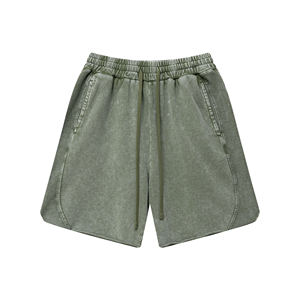 Short de survêtement vintage en détresse pour hommes Streetwear en coton de haute qualité - Product Image 1