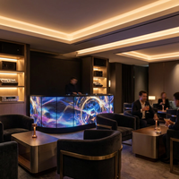 Pantalla LED Creativa de Alta Definición P4.33 con Brillo de 800CD y 2 Años de Garantía para Cabinas de DJ en Interiores