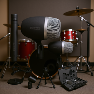 ชุดไมโครโฟนคอนเดนเซอร์แบบคาร์ดิออยด์ Conga D0100H5AVMJ XLR สำหรับกลองสแนร์และกลองทอม - Product Image 2