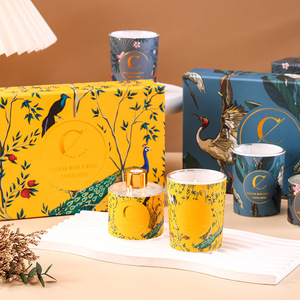 Coffret cadeau d'aromathérapie : bougie parfumée et diffuseur à bâtonnets pour la décoration de la maison, cadeau de bienvenue - Product Image 1