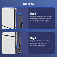 Meilleure vente P5 Slim Silent Cooling Fan Smart Auto On/Off 3 réglages de vitesse pour une expérience de jeu plus fluide Plastique durable