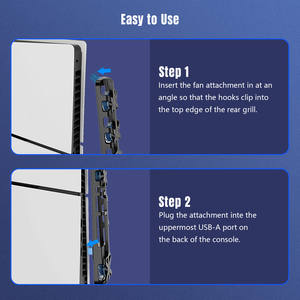Meilleure vente P5 Slim Silent Cooling Fan Smart Auto On/Off 3 réglages de vitesse pour une expérience de jeu plus fluide Plastique durable - Product Image 5