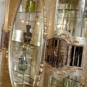 Mobile Porta Vini Turco di Lusso Personalizzato in Legno Intagliato a Mano, Arredamento di Alta Gamma per Soggiorno, Vetrina Espositiva - Product Image 5