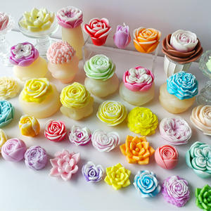 Moule en silicone moderne fait main 2026 pour savon et bougie, qualité alimentaire, petit, jetable, écologique, outil de pâtisserie pour fondant, DIY Rose - Product Image 1