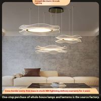 Lampe suspendue de luxe de style nordique pour salon, salle à manger, chambre à coucher, lustre moderne simple de taille moyenne