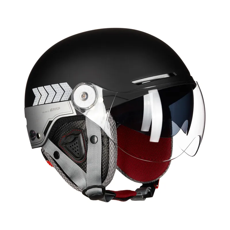 Wholesale Dual Sun Visor Street Jet Scooter Open Face Motorcycle Motorbike Helmet