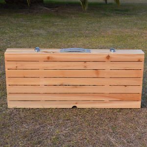 Table et chaises pliantes en bois modernes pour 4 personnes, portables, légères, pour le camping, les pique-niques, les loisirs, les repas en extérieur, les parcs. - Product Image 6