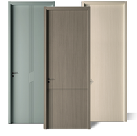 Portes de chambre à coucher modernes en bois-plastique composite WPC, insonorisées, ignifuges et stratifiées