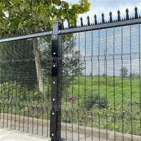 Clôture de sécurité pour prison 358, panneau périmétrique en treillis soudé anti-escalade 76,2x12,7 mm, clôture en treillis soudé 358