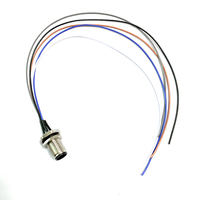 Panel Mount Dengan Kabel 50cm Panel Mount Depan Dengan Kabel Konektor 5 Pin Male dengan Kabel Listrik