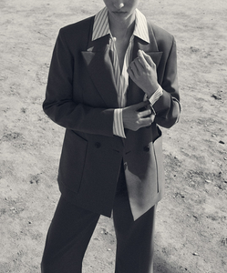 Elegant Taupe Double Breasted women's blazer, Tailored Slim Fit <b>Office</b> Business Jacket, Versatile Classic Suit Coat - Product Image 4